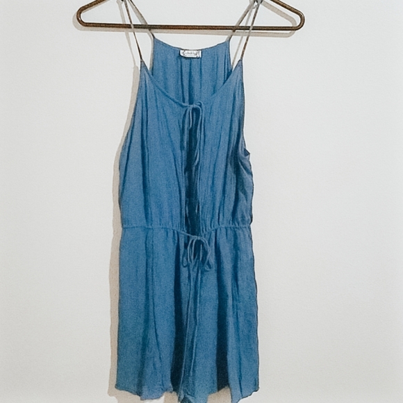 free people blue romper
